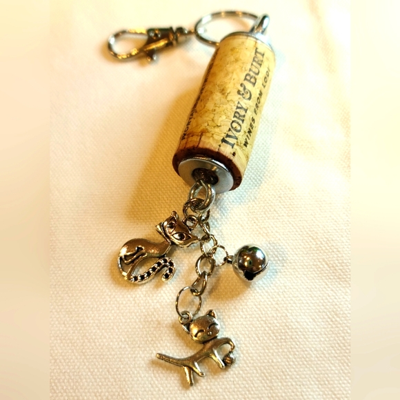 2 for 1 price BOGO -Upcycled Wine Cork Key Chain or Purse Charm- Pick Which 2. - Picture 6 of 16